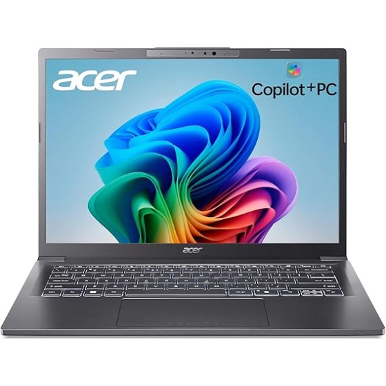 Acer Aspire 14 AI Copilot+ PC | 14" WUXGA Display | Intel Core Ultra 7 Processor 256V | NPU: Up to 47 Tops - GPU: Up to 64 Tops | Intel ARC 140V | 16GB LPDDR5X | 1TB SSD | Wi-Fi 6E | A14-52M-72S0